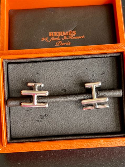 hermes h2 cufflinks|hermes cufflinks for sale.